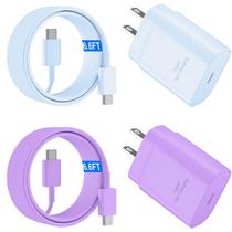 Cargador USB C Ubearkk 25W de carga rápida paquete de 2 con cable de 2 metros