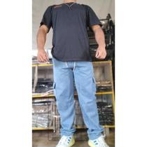 Cargo calça azul claro e estonada marmorizada cinza Jeans skate, moda unisex Cargo calça azul claro e estonada marmorizada cinza Jeans skate, moda unisex