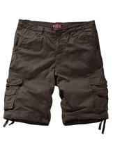 Cargo Short Match Twill Comfort para homens, cáqui escuro, tamanho S