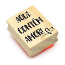 Carimbo Arte Fácil Aqui Contém Amor CA-849 Carimbo Arte Fácil Aqui Contém Amor CA-849
