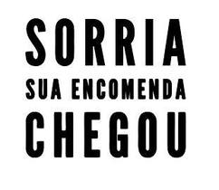 Carimbo Artesanal Sorria sua Encomenda Chegou - G - 6,0x5,2cm - Cod.RI-035 - Rizzo Confeitaria