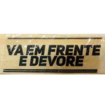Carimbo Artesanal Vá em Frente e Devore - M - 4,8x2,3cm - Cod.RI-004- Rizzo Confeitaria