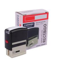 Carimbo Automático Auto-entintado Preto Pago Reto 38mm x 14mm