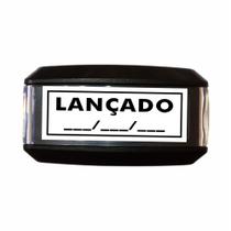 Carimbo Automatico Autoentintado LANÇADO com Campo para Data e Borda Nykon 302 (14x38mm)