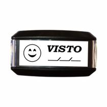 Carimbo Automático Autoentintado VISTO com Campos para Data Nykon 302 (14x38mm)