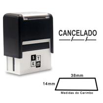 Carimbo Automático Cancelado Com Data Preto - SET papelaria