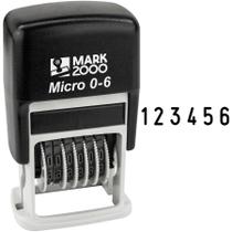 Carimbo Automático Mark 2000 com 6 Dígitos e Tinta Preta