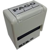 CARIMBO AUTOMÁTICO PAGO COM DATA - MEDIDA 38X14mm