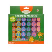 Carimbo Autotintado Alfabeto 26 Letras 6 Cores - Leonora 10801 Carimbo Autotintado Alfabeto 26 Letras 6 Cores - Leonora 10801