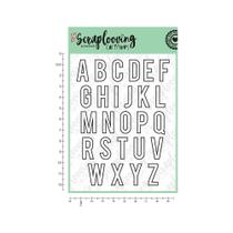 Carimbo Cartela Alfabeto Contorno 2cm