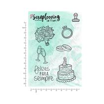 Carimbo Cartela Felizes Para Sempre