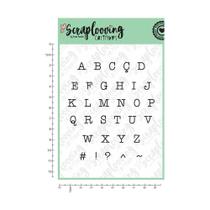 Carimbo Cartelas Alfabeto Pequeno Maiúsculo - Máquina de Escrever