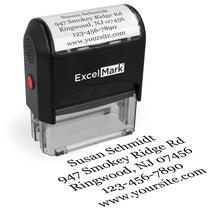 Carimbo de borracha autoentintado personalizado ExcelMark extra grande