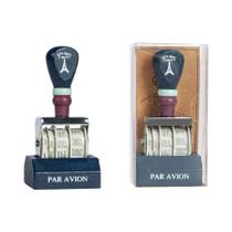 Carimbo De Data Retro De Madeira Ajustável Com Botão Para Diário DIY Carimbo De Calendário Com Rodas