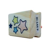 Carimbo de Madeira Artesanal - Estrelinhas - Cod.RI-144 - Rizzo