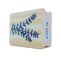 Carimbo de Madeira Artesanal - Ramo De Oliveira - Cod.RI-160 - Rizzo - 1 unidade - Rizzo