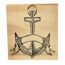 Carimbo de Madeira para Artesanato M 6 x 7 cm - Ancora 01