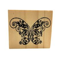 Carimbo de Madeira para Artesanato M 6 x 7 cm - Borboleta 02