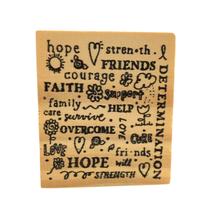 Carimbo de Madeira para Artesanato M 6 x 7 cm - Frases 07