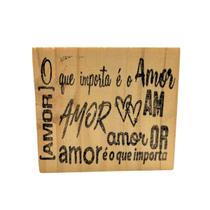 Carimbo de Madeira para Artesanato M 6 x 7 cm - Frases 08