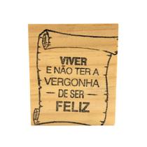 Carimbo de Madeira para Artesanato M 6 x 7 cm - Frases 23