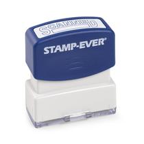 Carimbo de mensagem Stamp-Ever Scanned Blue Ink 14 mm x 38 mm