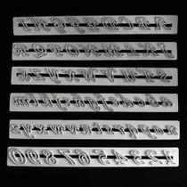 Carimbo De Plástico Marcador Em Régua Alfabeto Letras Maiúsculas Minúsculas E Números