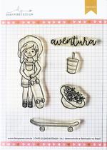 Carimbo de Silicone DP - Pequenas Desbravadoras - Aventura