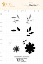 Carimbo de Silicone JU - Nossa História - XG Flor em Camadas - Juju Scrapbook