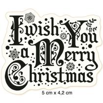 Carimbo de Silicone LT - I Wish You a Merry Christmas - Litoarte