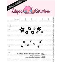 Carimbo de Silicone Mini - Lilipop - Borda Floral 4 Carimbo de Silicone Mini - Lilipop - Borda Floral 4