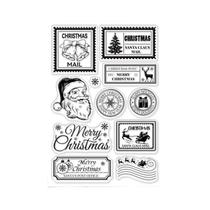 Carimbo De Silicone Transparente Com Tema De Natal: Árvore, Papai Noel, Sinos E Flocos De Neve Para