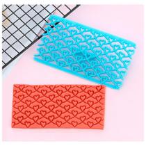 Carimbo Decorador Plástico Para Bolo Coração Mod1 - Conf