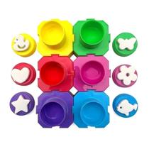 Carimbo Guache Pintura Com Pote Encaixavel C/6 Cores Leo&leo Carimbo Guache Pintura Com Pote Encaixavel C/6 Cores Leo&leo