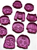 Carimbo Guerreiras do K POP Todos Personagens Kit:Com Massinha