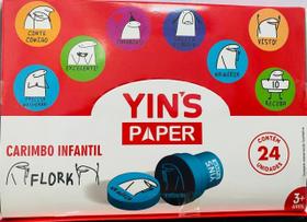 Carimbo Infantil Flork Yins Paper Caixa Com 24 Unidades