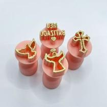 Carimbo para brigadeiro batizado kit 4pc