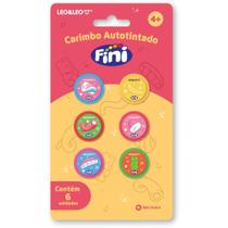Carimbo Pedagógico Fini 6 Modelos Sortidos Blister com 6 Unidades