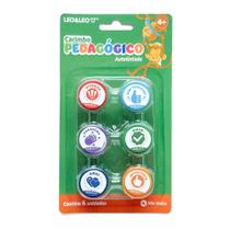 Carimbo Pedagógico Infantil Autotintado Blister 6 unidades Leo&Leo Carimbo Pedagógico Infantil Autotintado Blister 6 unidades Leo&Leo