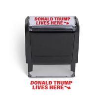 Carimbo Personalizado Auto-Entintado "Donald Trump Mora Aqui" Carimbo Personalizado Auto-Entintado "Donald Trump Mora Aqui"
