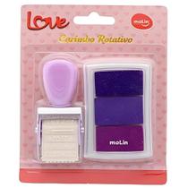 Carimbo Rotativo Love Molin Roxo Carimbo Rotativo Love Molin Roxo