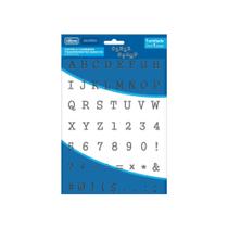 Carimbo Tilibra cartela transparente básicos Letras e Numeros Carimbo Tilibra cartela transparente básicos Letras e Numeros