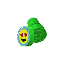 Carimbo Verde Emoji Apaixonado - Coração