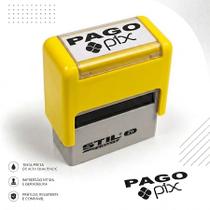 CARIMBOS AUTOMÁTICOS PAGO PIX - MEDIDA 38x14MM