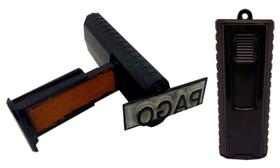 Carimbos Automáticos Pocket Preto - PAGO c/ tinta preta