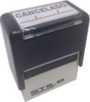 Carimbos automáticos stilo 20 - cancelado com data - tinta preto
