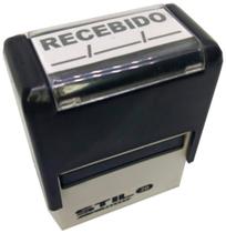 Carimbos Automáticos Stilo 20 - Recebido com espaço para Data