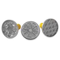 Carimbos de Biscoito Nordic Ware 01265 Citrus - Conjunto de 3 (Cinza/Amarelo)