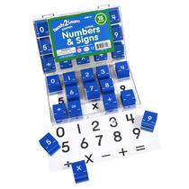 Carimbos de Borracha para Matemática READY 2 LEARN - Conjunto com 15 Números e Sinais