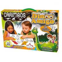 Carimbos de dinossauro para crianças desenho pintura Dino Amigo estimula criatividade interativo decoraçao - Big Star